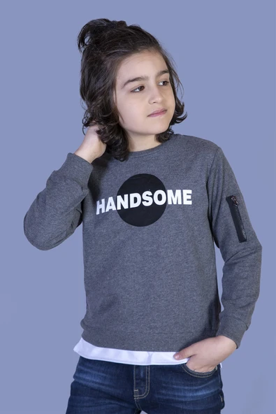 Toontoy Erkek Çocuk Handsome Baskılı Sweatshirt - 11