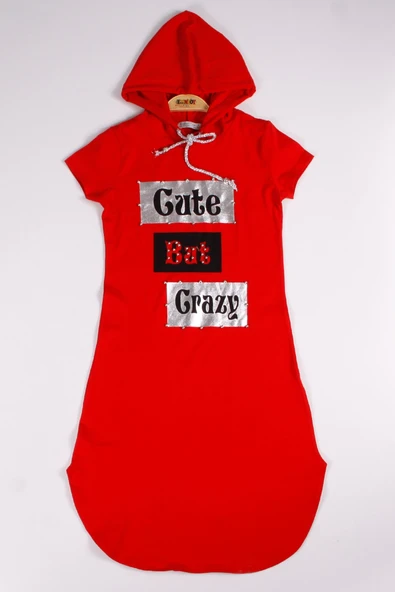 Toontoy Kız Çocuk Elbise Cute Baskılı - Resim 11