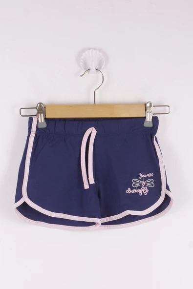 Toontoy Kız Çocuk Şort Simli Kelebek Nakışlı - Resim 4