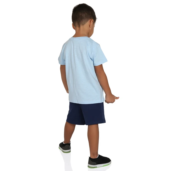 Toontoy Erkek Çocuk Renkli Baskılı Şortlu Takım - Resim 4