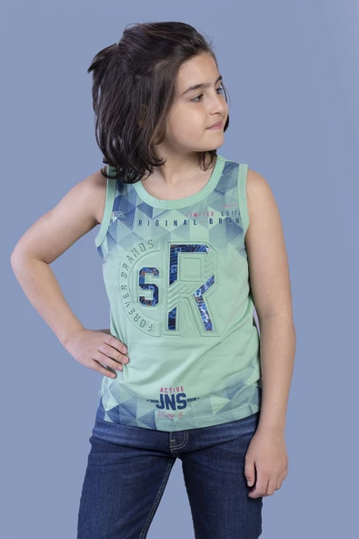 Erkek Çocuk SR Gofre Baskılı Atlet - Resim 2