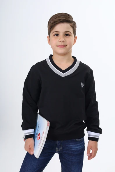 Toontoy Erkek Çocuk Okul Nakışlı Sweatshirt