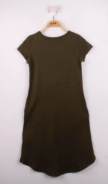 Toontoy Kız Çocuk Yes No Baskılı Elbise - 2