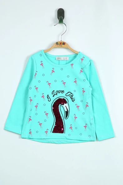 Toontoy Kız Bebek Flamingo Nakışlı T-Shirt - 6