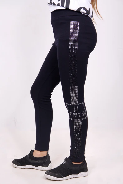 Toontoy Kız Çocuk Taş İşlemeli Tayt - Resim 4