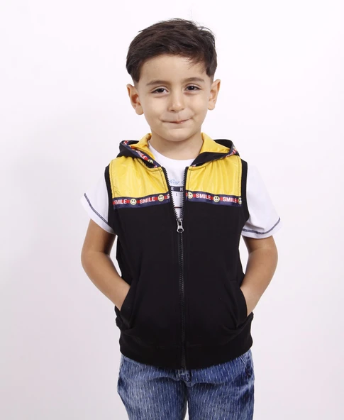 Toontoy Erkek Gülen Yüz Kapüşonlu Hırka - 7