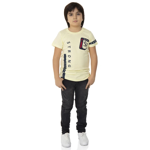 Toontoy Erkek Çocuk T-Shirt Strong Baskılı - 12