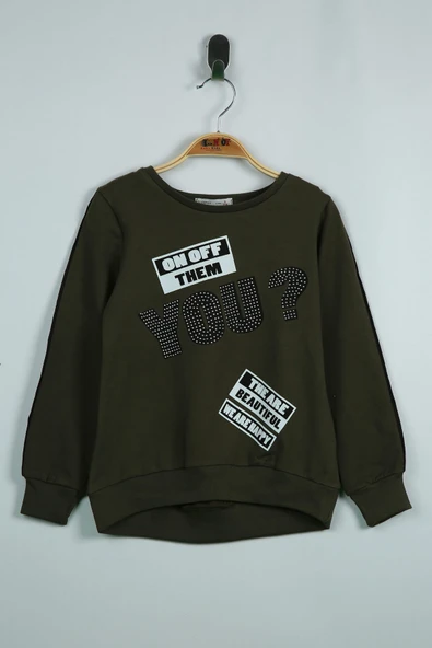 Toontoy Kız Çocuk Sweatshirt You Baskı