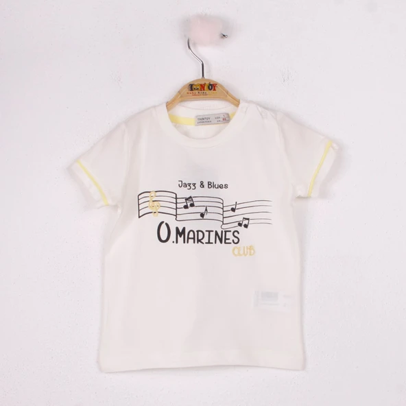 Toontoy Erkek Bebek Marines Baskılı T-Shirt - 11