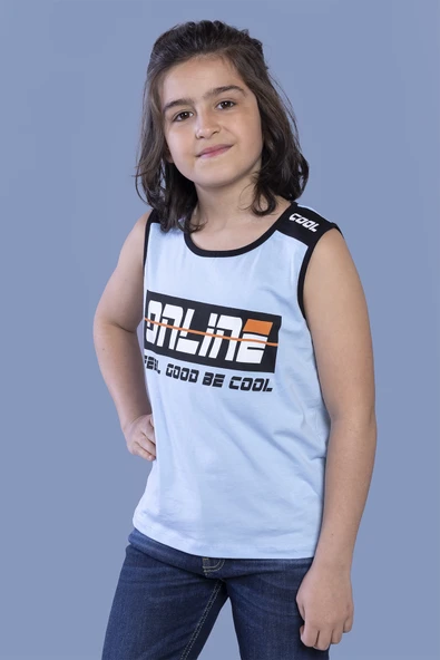 Erkek Çocuk Omuz Kısmı Online Baskılı Atlet - 3