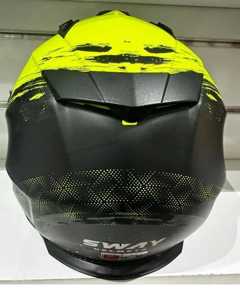 Sway Xbyc X60 Full Face Enduro Touring Adventure Kapalı Motosiklet Kaskı M Beden Kum Sarısı - Resim 7