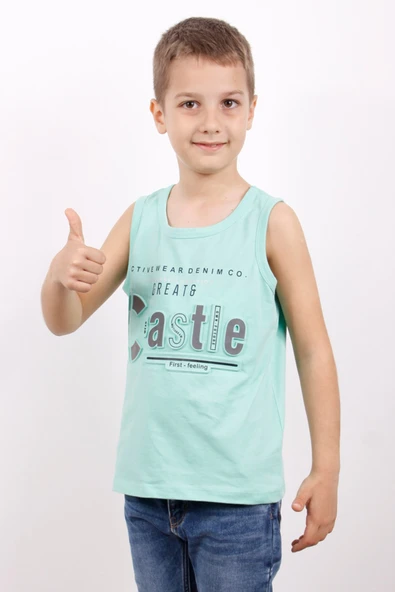 Erkek Çocuk Castle Gofre Baskılı Atlet - 11