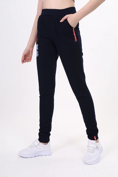 Toontoy Kız Çocuk Eşofman Alt I Rock Roll Kabartma Baskılı - Resim 3