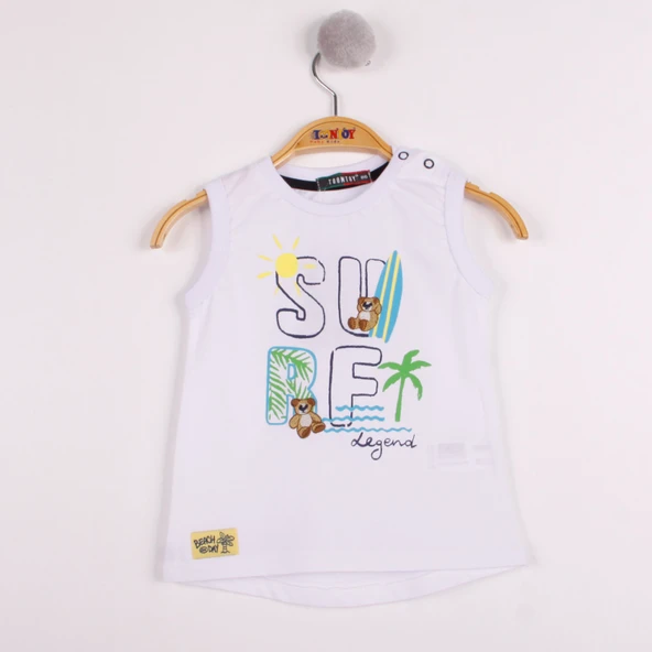Toontoy Erkek Bebek Surf Baskılı Atlet - 5