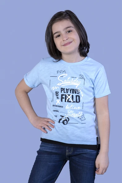 Toontoy Erkek Çocuk Etek Garnili Tişört - Resim 5