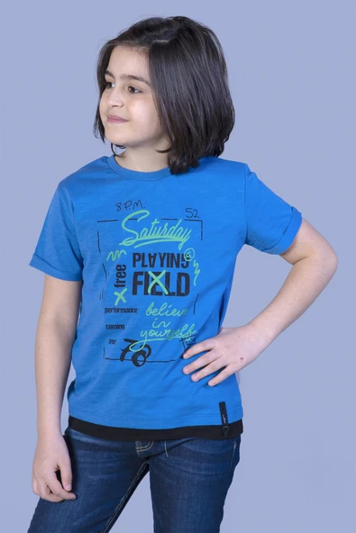 Toontoy Erkek Çocuk Etek Garnili Tişört - Resim 7