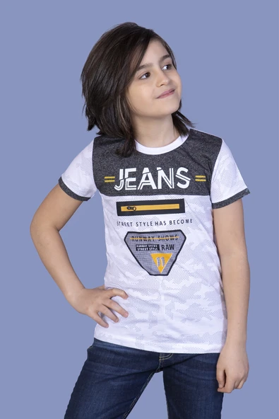 Toontoy Erkek Çocuk Jeans Baskı Tişört - 7