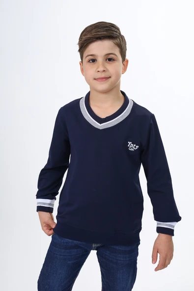 Toontoy Erkek Çocuk Okul Nakışlı Sweatshirt - 4