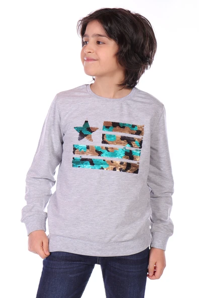 Toontoy Erkek Çocuk Kamuflaj Pullu Sweatshirt - 7