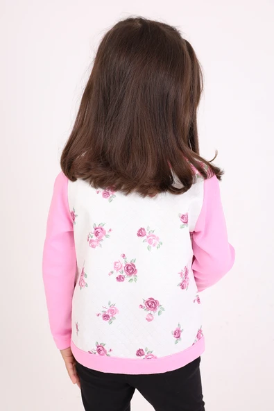 Toontoy Kız Bebek Hırka Çiçek Baskılı - 4