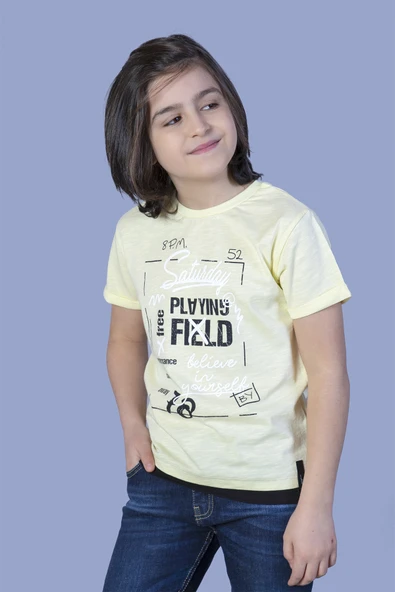 Toontoy Erkek Çocuk Etek Garnili Tişört - Resim 6