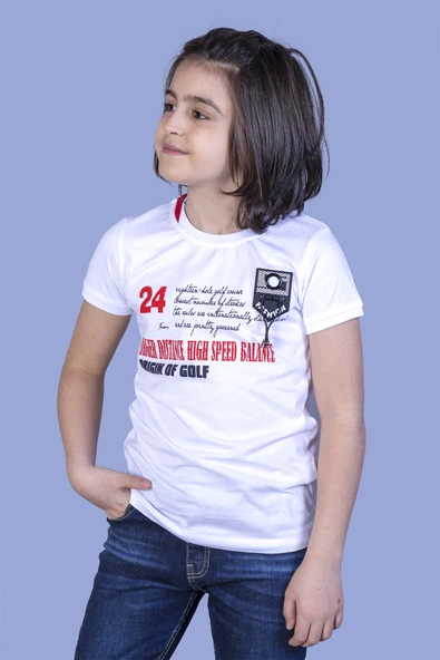 Erkek Çocuk Baskılı Arma Detaylı Tişört - 8