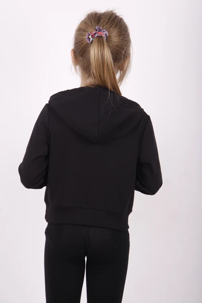 Toontoy Kız Çocuk Dance Baskılı Kapüşonlu Sweatshirt - 11