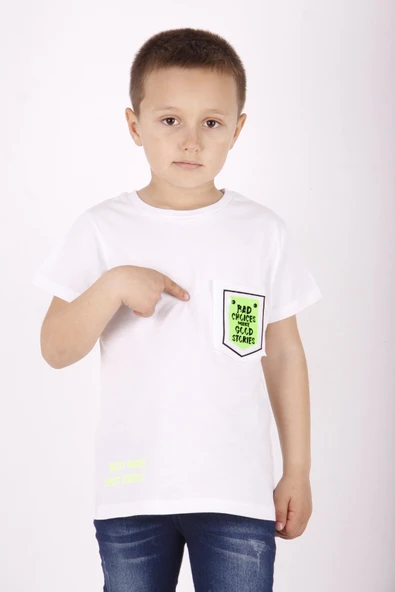 Toontoy Erkek Çocuk Cep Armalı Tişört