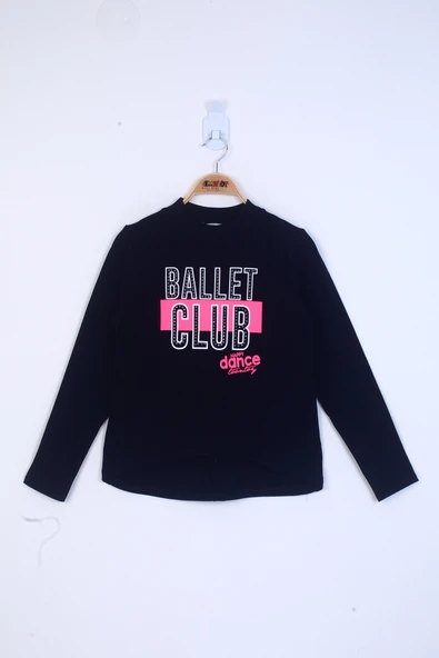 Toontoy Kız Çocuk Ballet Club Baskılı Sweatshirt - 9