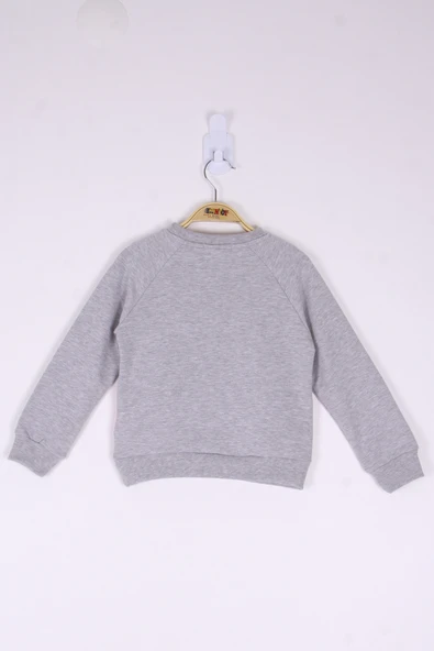 Toontoy Kız Çocuk Taç Baskılı Sweatshirt - Resim 5