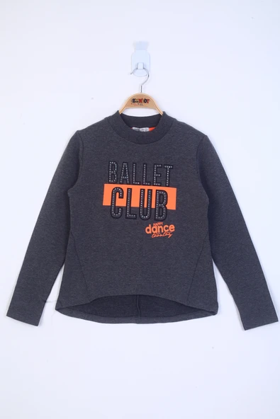 Toontoy Kız Çocuk Ballet Club Baskılı Sweatshirt - 3