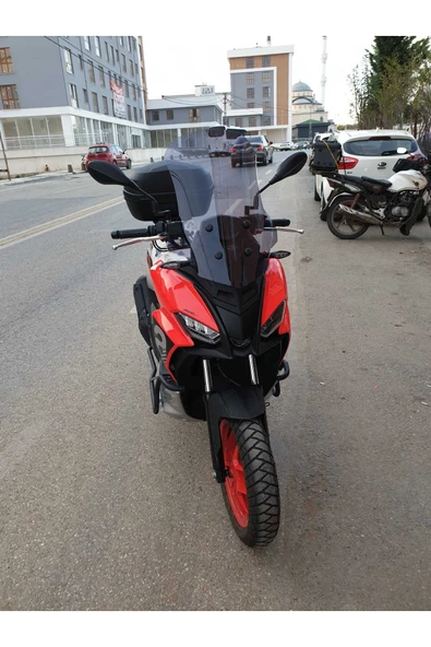 MOTOCAM Aprilia SR GT 200 Siperlik Ön Cam 2021 2024 Model 58cm Açıkfüme Renkli 4mm - 6