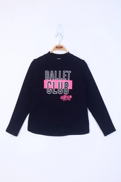 Toontoy Kız Çocuk Ballet Club Baskılı Sweatshirt - 2