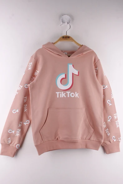 Toontoy Kız Çocuk Cepli Kapüşonlu Sweatshirt - Resim 10