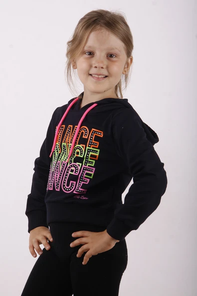 Toontoy Kız Çocuk Dance Baskılı Kapüşonlu Sweatshirt - 2
