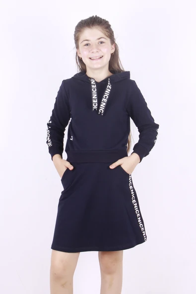 Toontoy Kız Çocuk Nice Şeritli Etekli Takım - 5