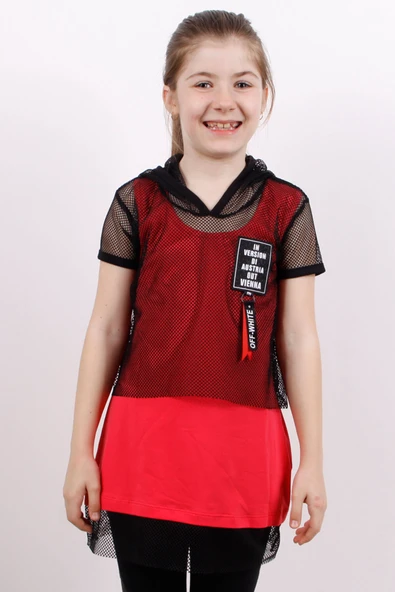 Toontoy Kız Çocuk Tüllü 2 li Takım Elbise - 4