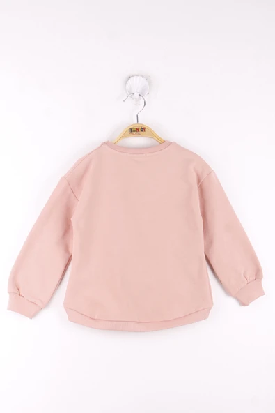 Toontoy Kız Çocuk Kedi Baskılı Sweatshirt - 2