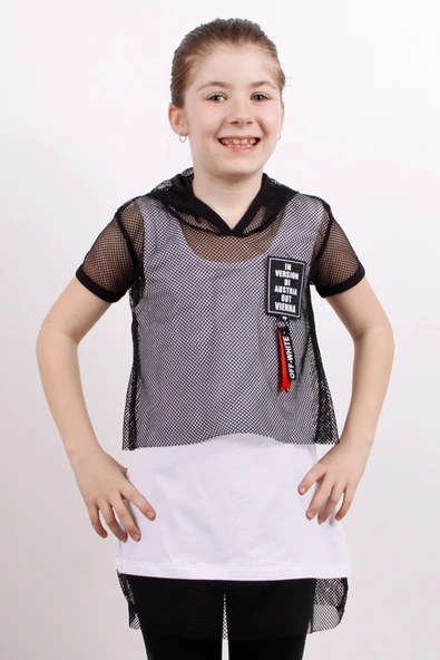 Toontoy Kız Çocuk Tüllü 2 li Takım Elbise - 6