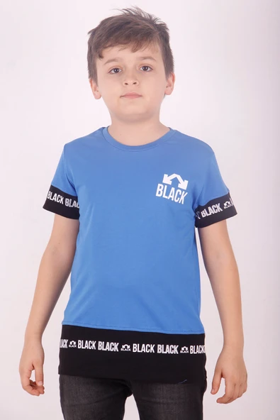 Toontoy Erkek Çocuk BLACK Baskılı Tişört