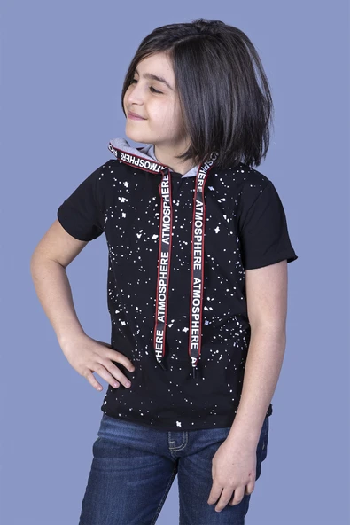 Toontoy Erkek Çocuk Kapüşonu Şeritli Tişört - 8