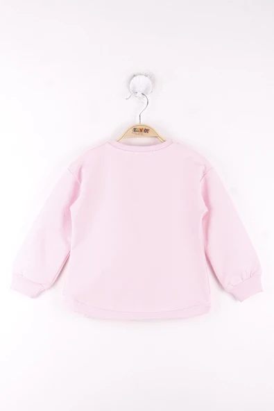 Toontoy Kız Çocuk Kedi Baskılı Sweatshirt - 4