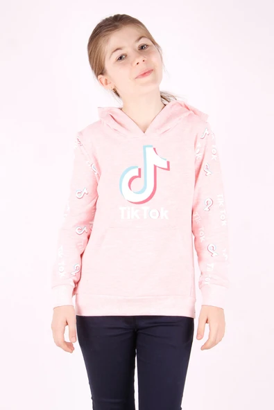 Toontoy Kız Çocuk Cepli Kapüşonlu Sweatshirt - Resim 12
