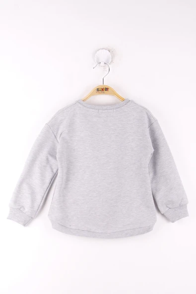 Toontoy Kız Çocuk Kedi Baskılı Sweatshirt - 6