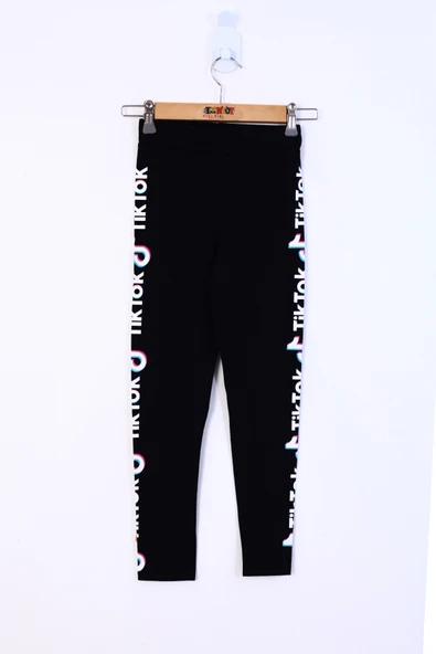 Toontoy Kız Çocuk Tiktok Baskılı Tayt - 2