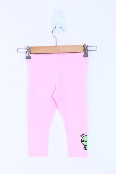 Toontoy Kız Çocuk Dino Nakışlı Tayt - 4