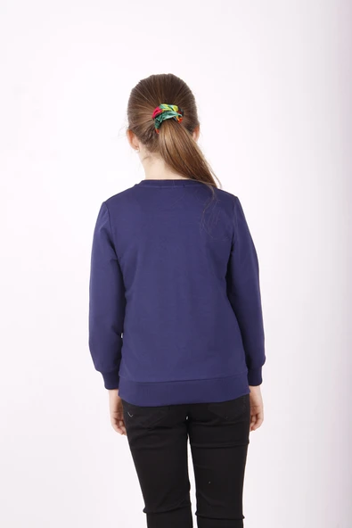 Toontoy Kız Çocuk Şapkası 3D Baskılı Sweatshirt - 6