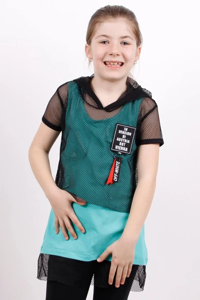 Toontoy Kız Çocuk Tüllü 2 li Takım Elbise - 7