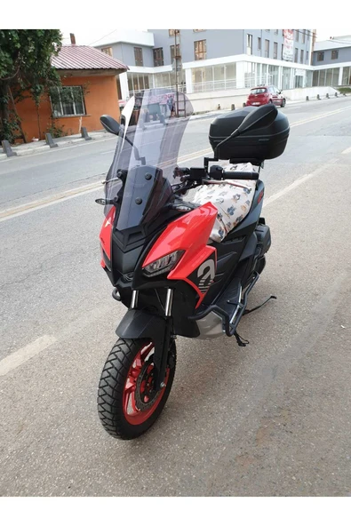MOTOCAM Aprilia SR GT 200 Siperlik Ön Cam 2021 2024 Model 58cm Açıkfüme Renkli 4mm - 3