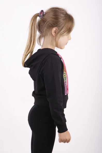 Toontoy Kız Çocuk Dance Baskılı Kapüşonlu Sweatshirt - 6
